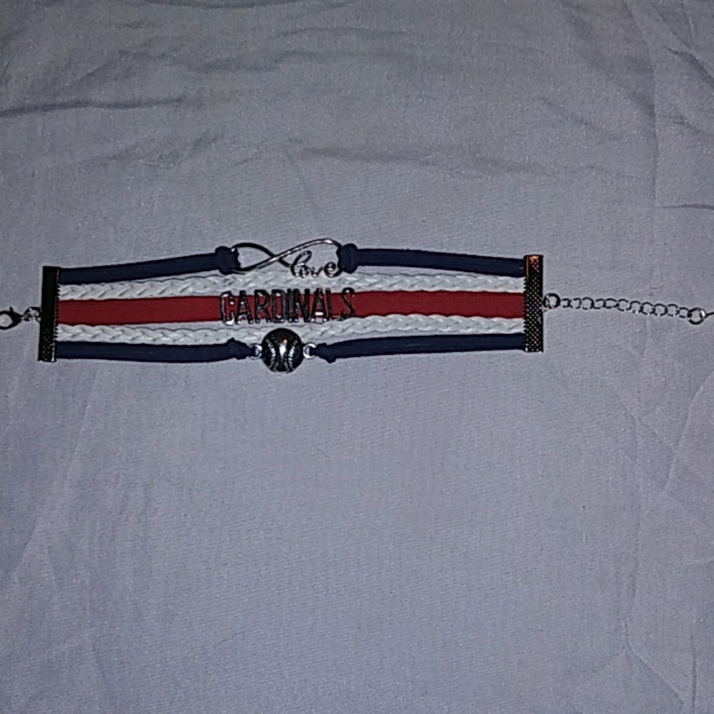St. Louis Cardinals Baseball Infinity Bracelet